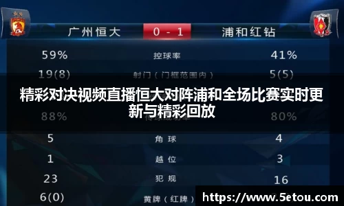 精彩对决视频直播恒大对阵浦和全场比赛实时更新与精彩回放